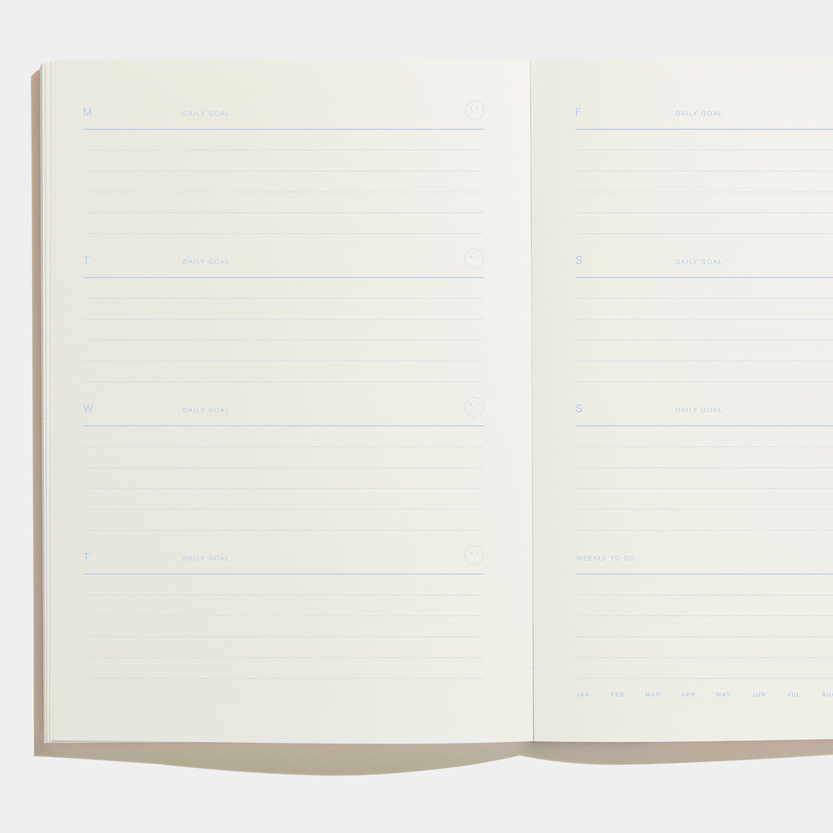 One Year Planner — Coral_White